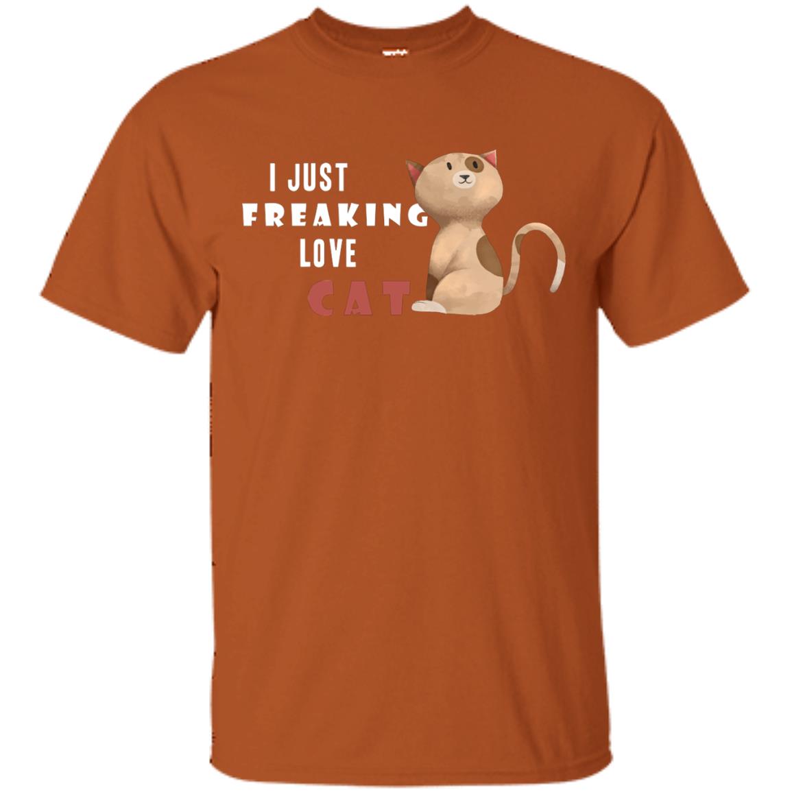 I Just Freaking Love Cat Shirt Texas Orange