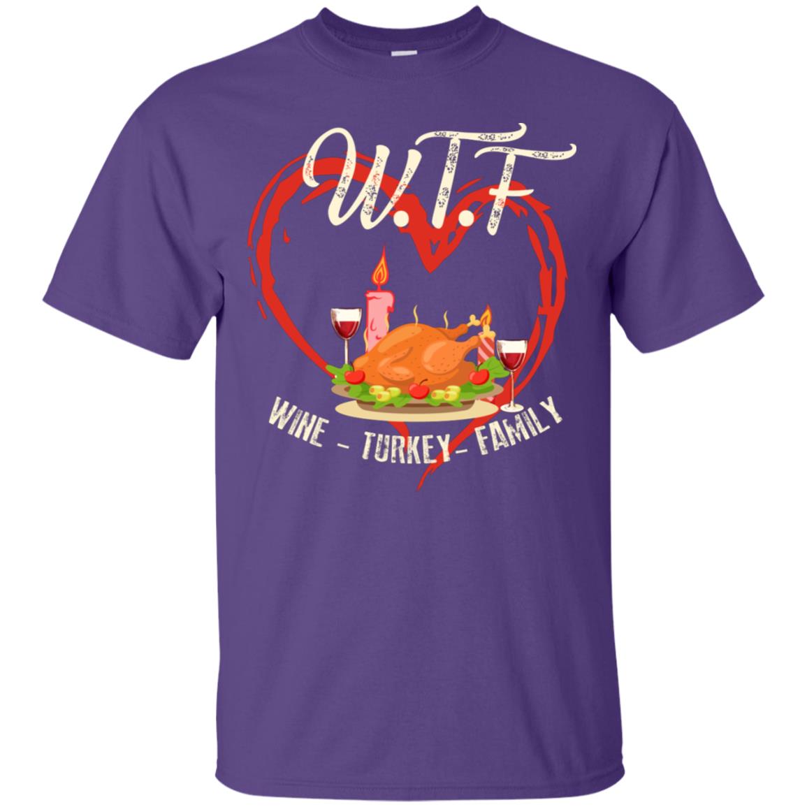 Turkey Wine Family Thanksgiving Drinking Gift Shirt For Family Purple