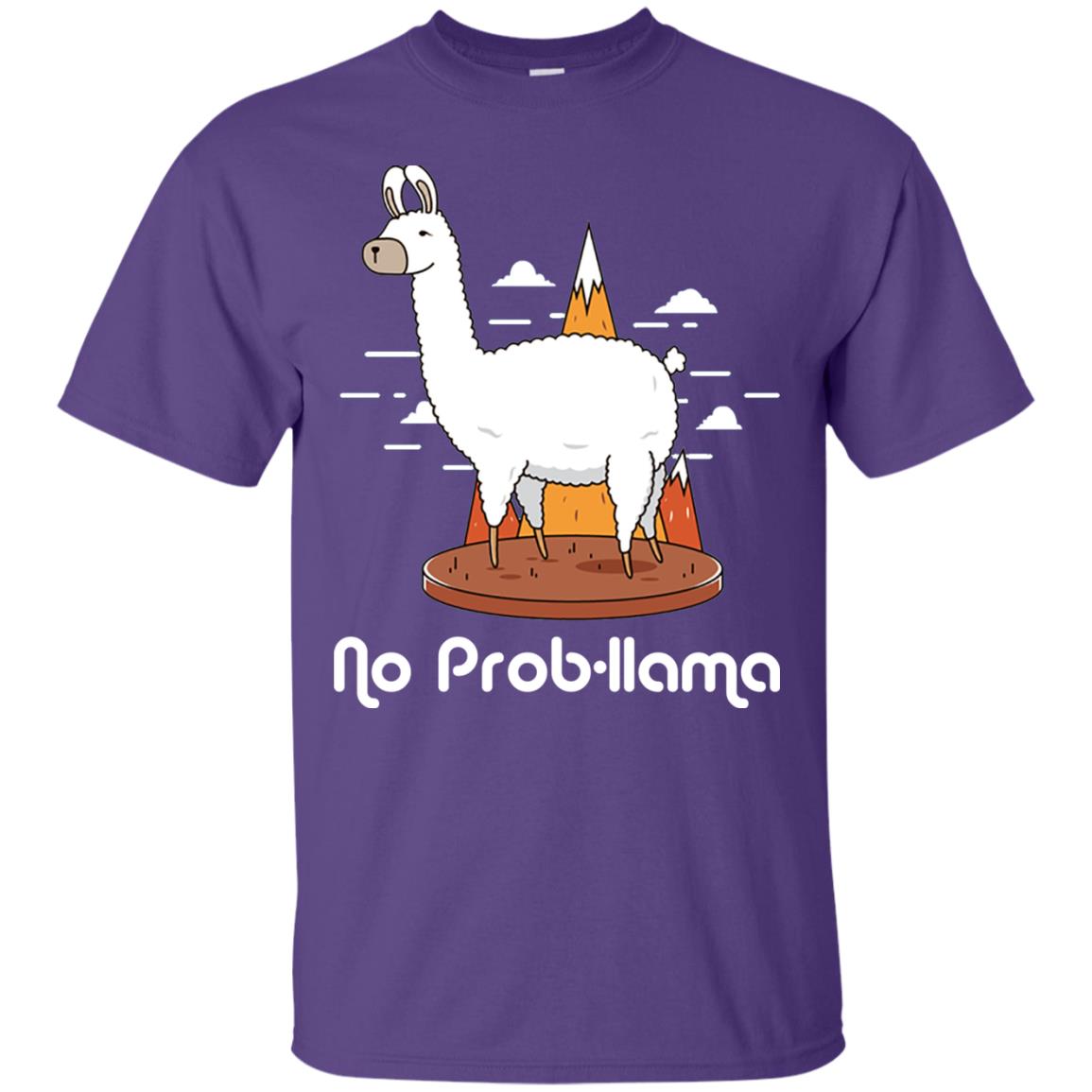 No Prob-llama Llama Shirt Purple