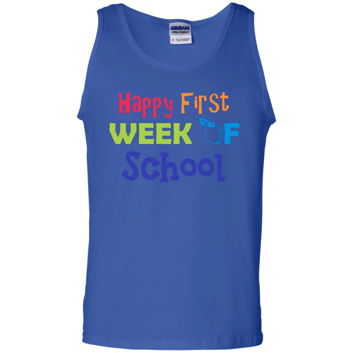 Happy First Week Of School Back To School Shirt Royal