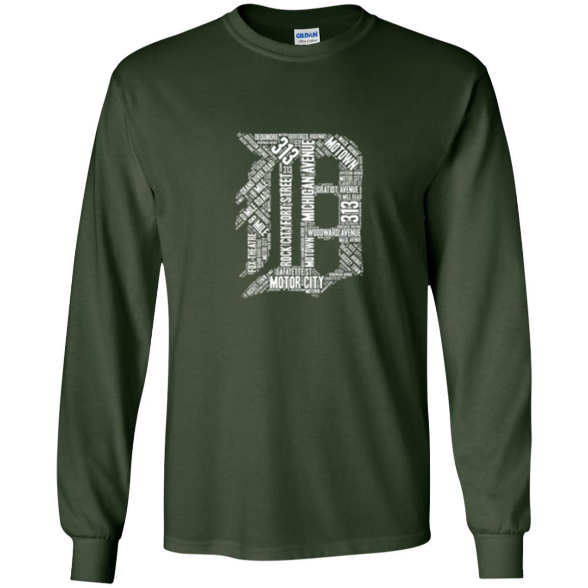 Detroit T-shirt Graphic D Forest Green