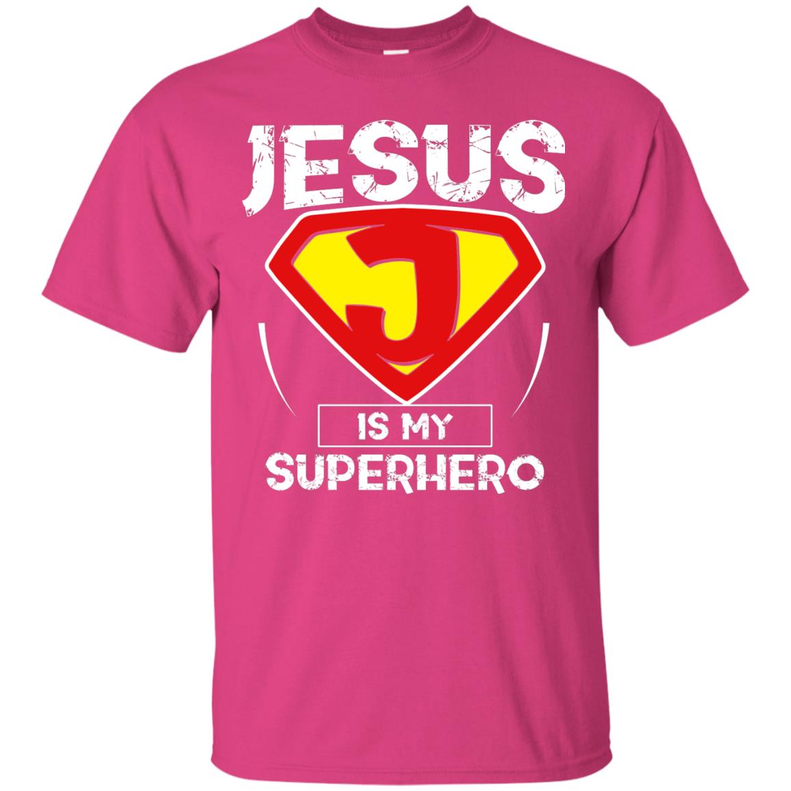 Jesus Is My Superhero Christian Movie Fan T-shirt Heliconia