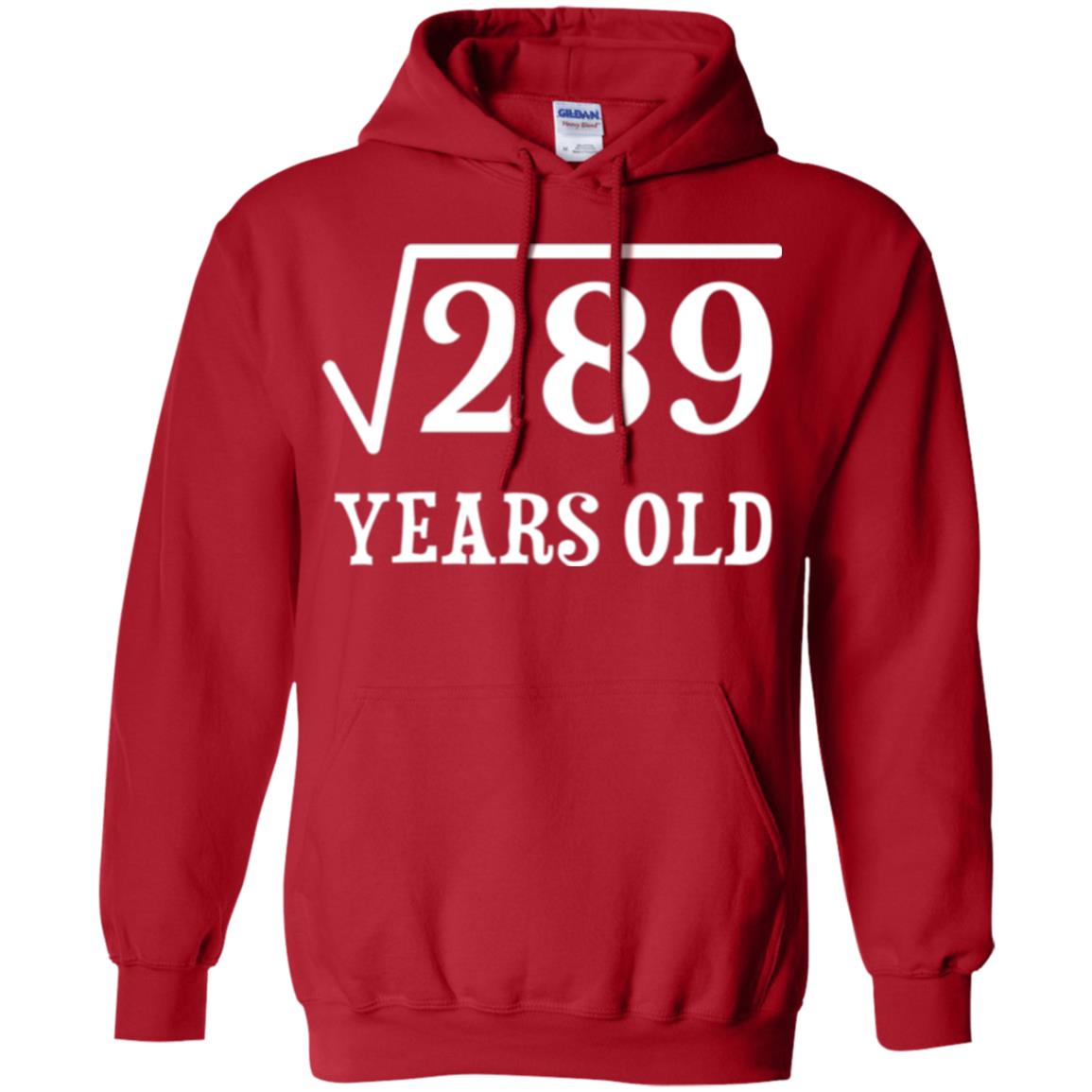 Brithday T-shirt Square Root Of 289 Red