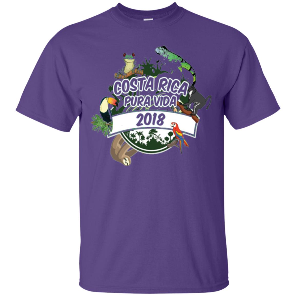 Costa Rica Pura Vida 2018 T-shirt Purple