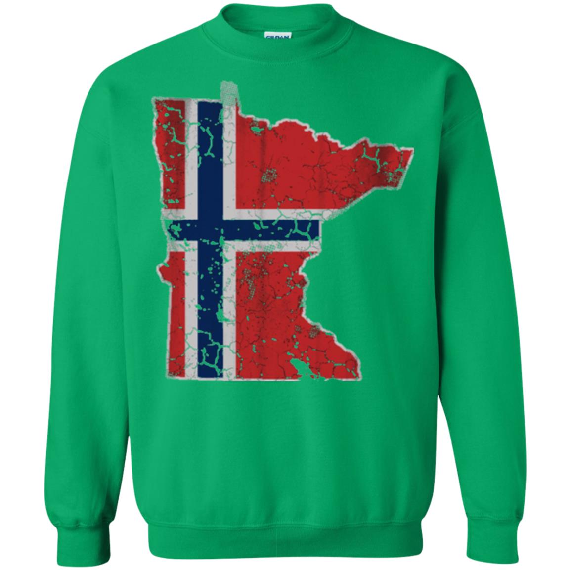 Minnesota Norwegian American Norge Norway Flag T-shirt Irish Green