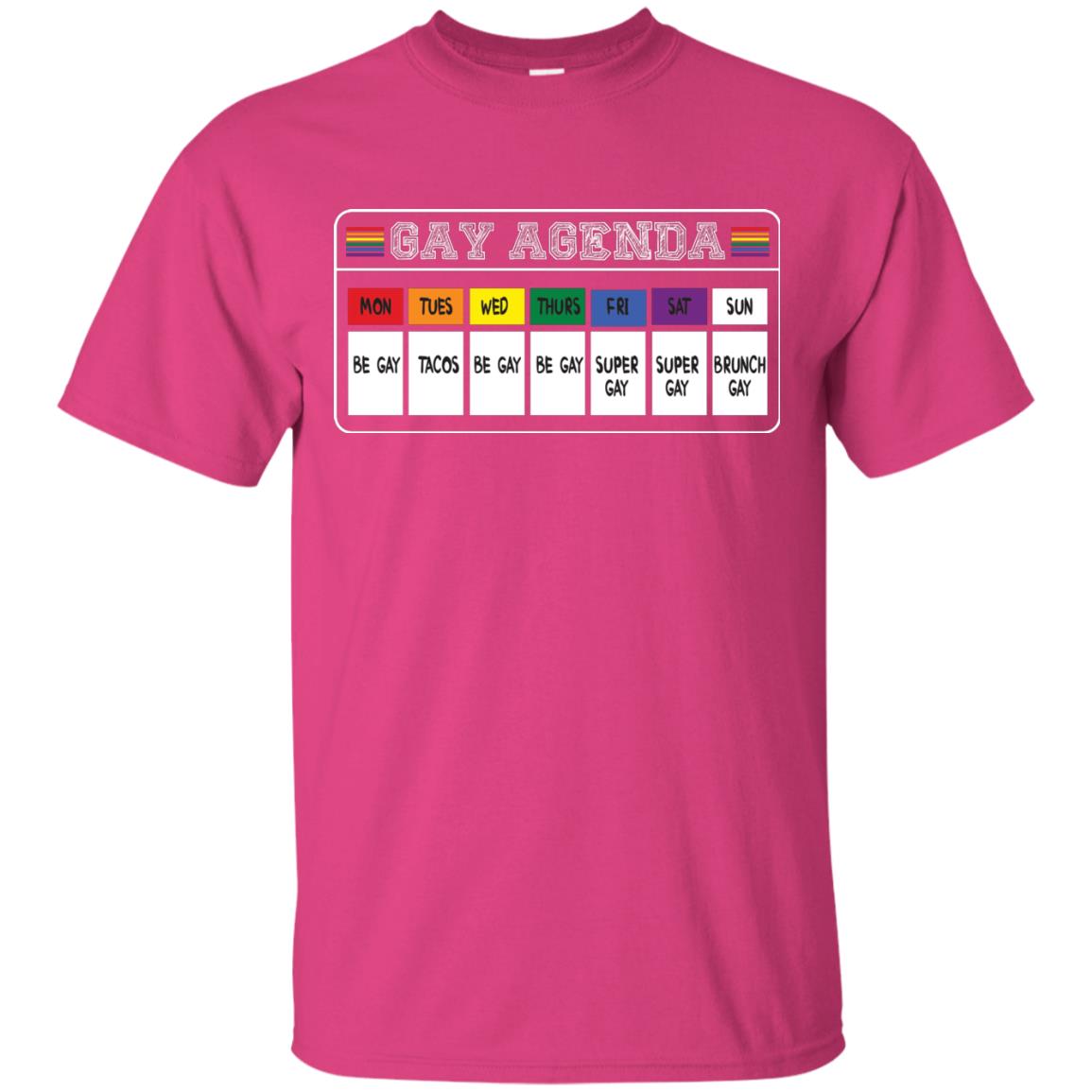 Gay Agenda Funny Lgbt T-shirt Heliconia