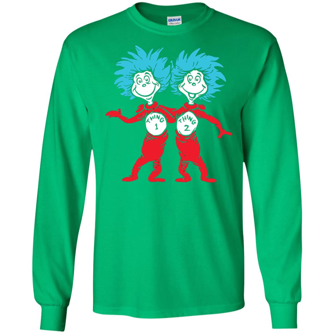 Dr. Seuss Thing 1 Thing 2 Buddies T-shirt Irish Green