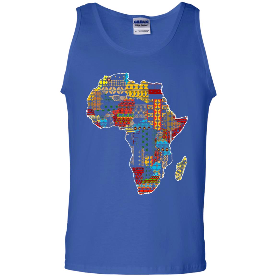 African Pride Traditional Ethnic Pattern Africa Map Shirt Royal