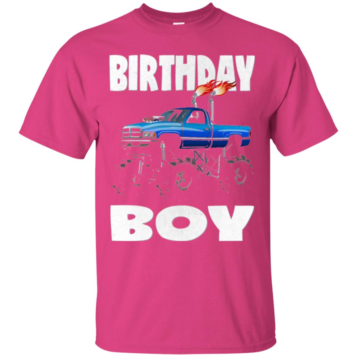 Monster Truck T-shirt Birthday Boy Vintage Heliconia