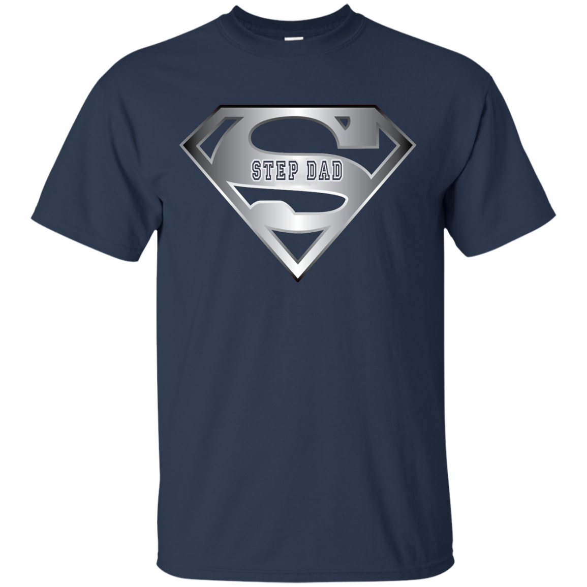 Super Step Dad Daddy T-Shirt Navy