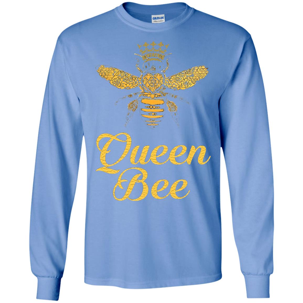 Bee Lover T-shirt Queen Bee Crown T-shirt Carolina Blue