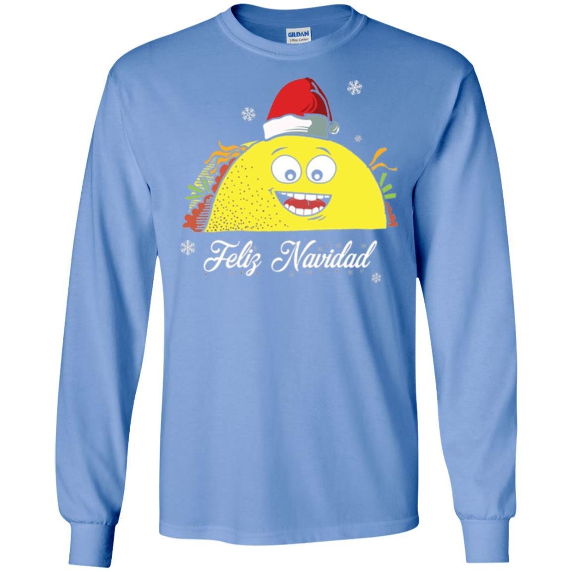 Christmas T-shirt Taco Feliz Navidad Carolina Blue