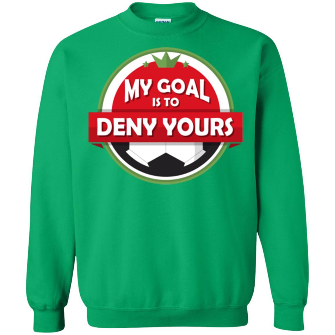 Soccer Christmas T-shirt My Goal Is To Deny Yours Irish Green