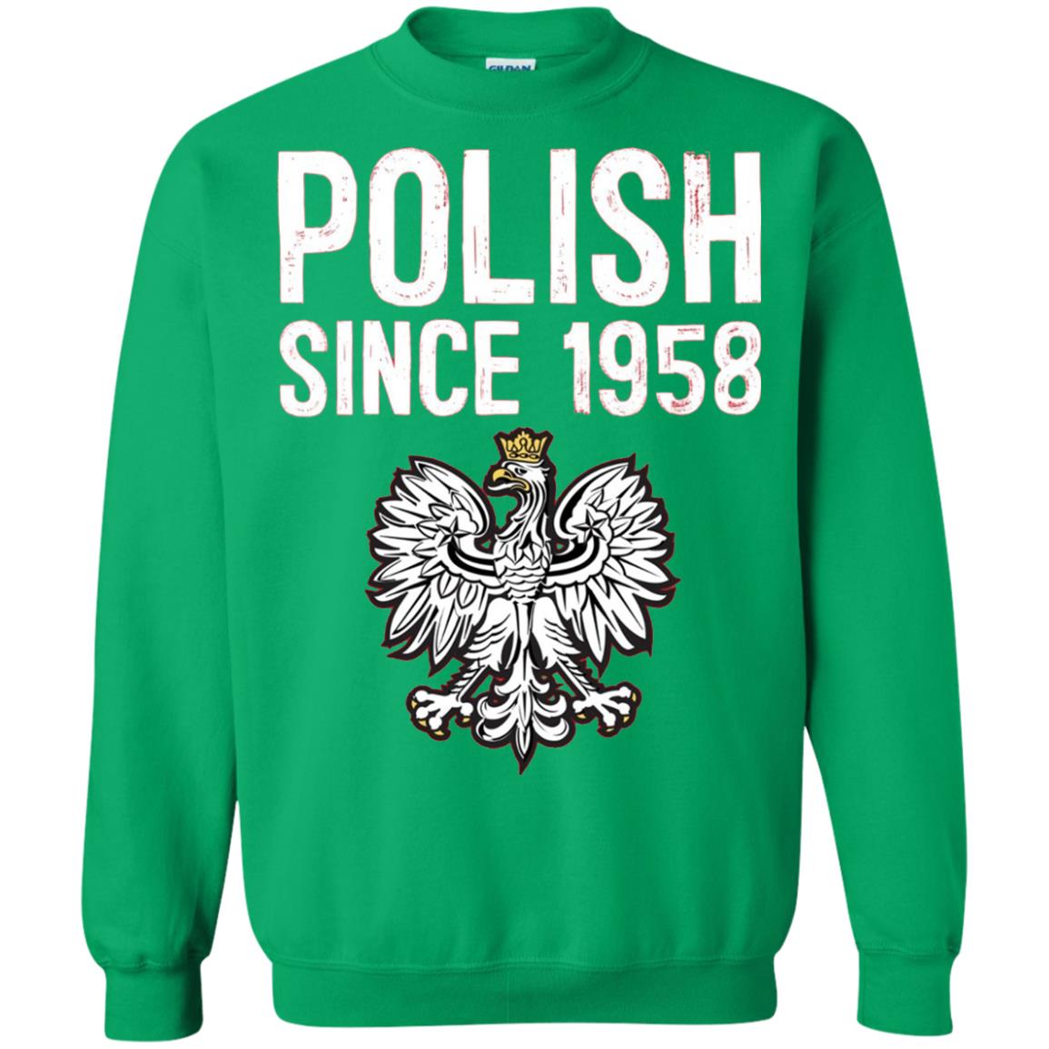 60th Birthday T-shirt Polish Since 1958 Irish Green