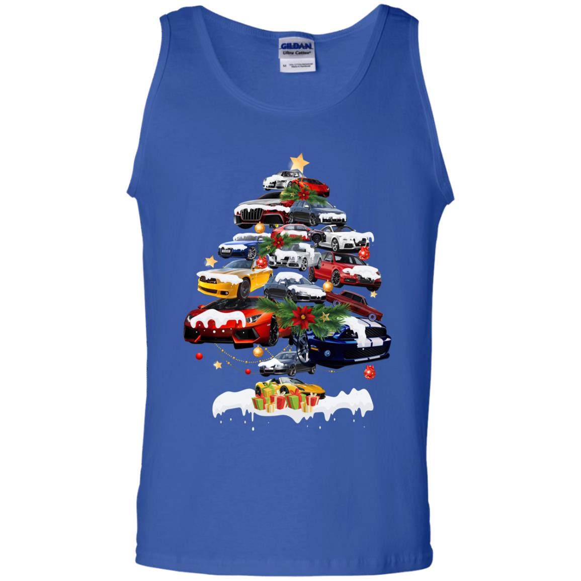 Cars Christmas Tree X-mas Gift Shirt For Mens Or Womens Royal
