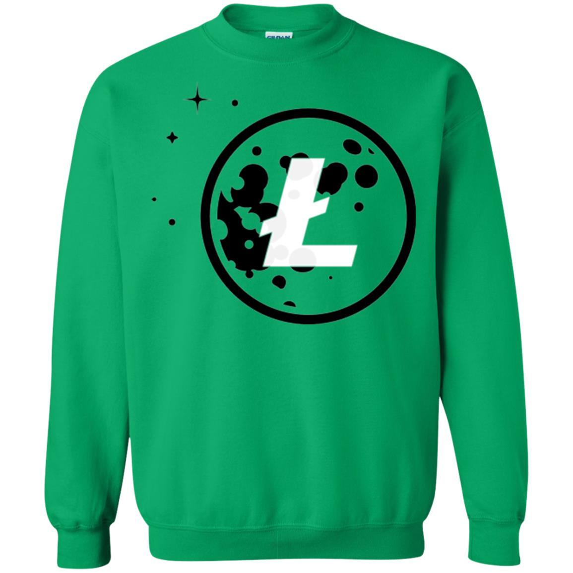 Litecoin Moon Logo Cryptocurrency T-shirt Irish Green