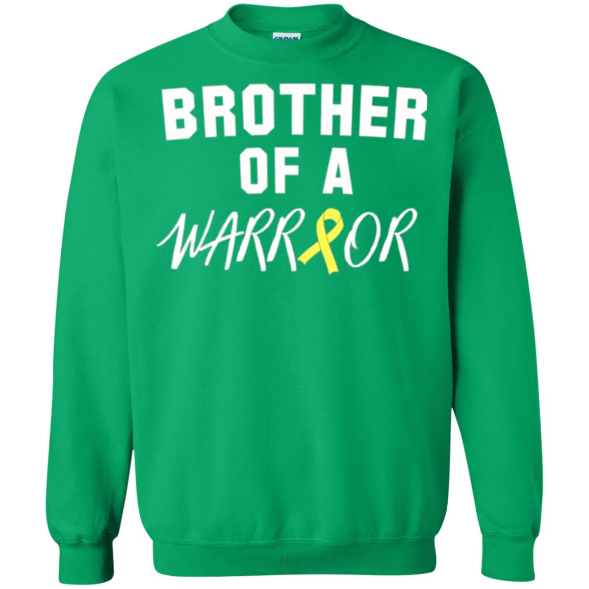 Brother Of A Warrior Childhood Cancer Awareness T-shirt Irish Green