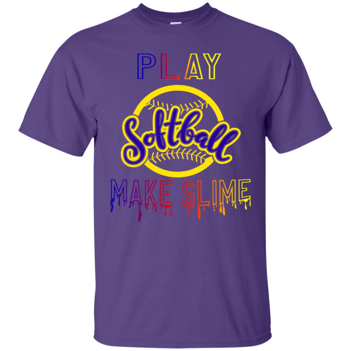 Play Softball Make Slime Gift Shirt Purple
