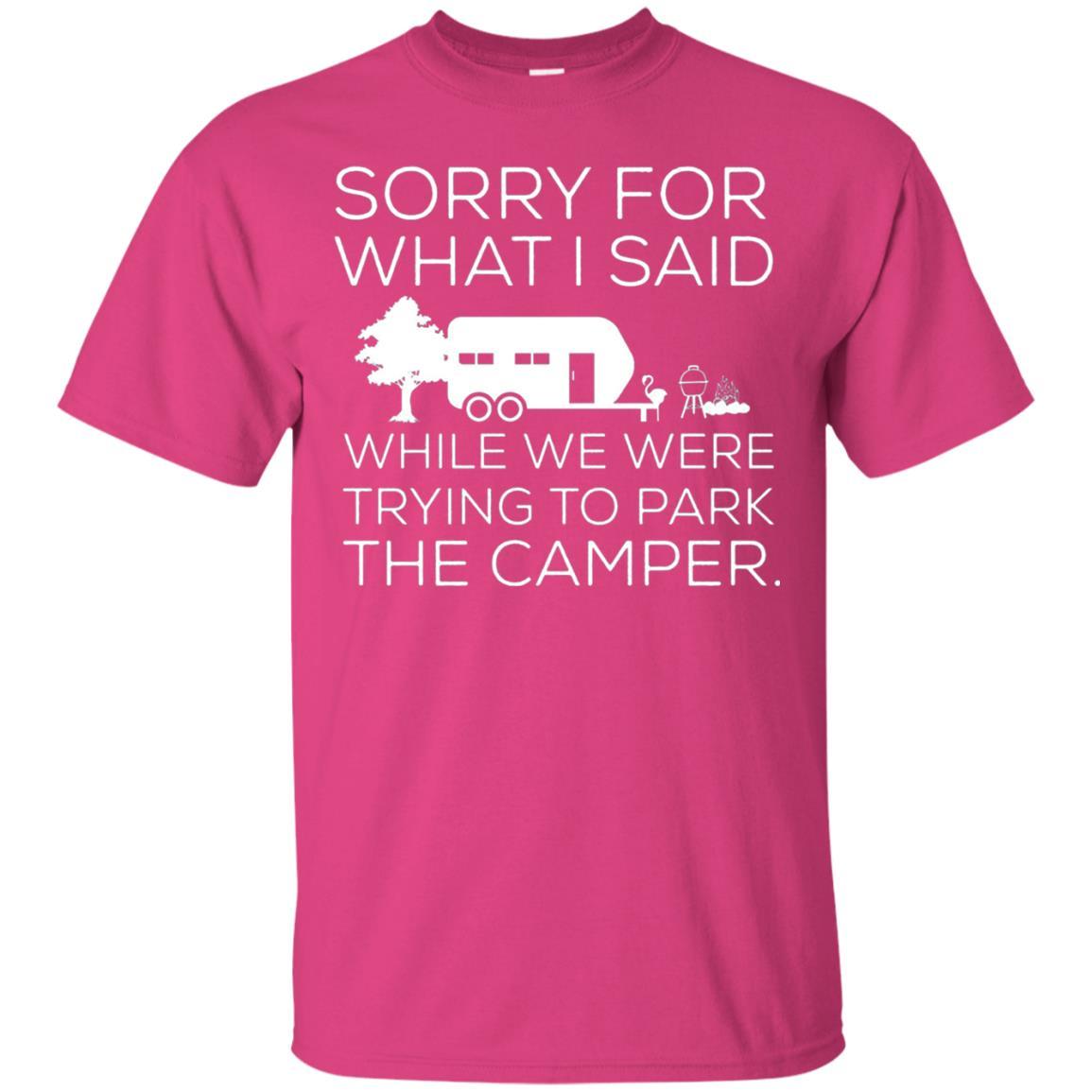 Camping T-shirt We Were Trying To Park The Camper Heliconia