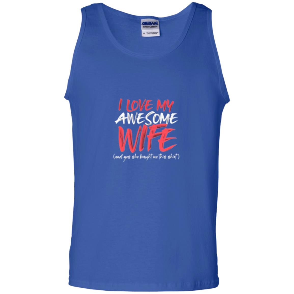 Valentines Day T-shirt I Love My Awesome Wife Royal