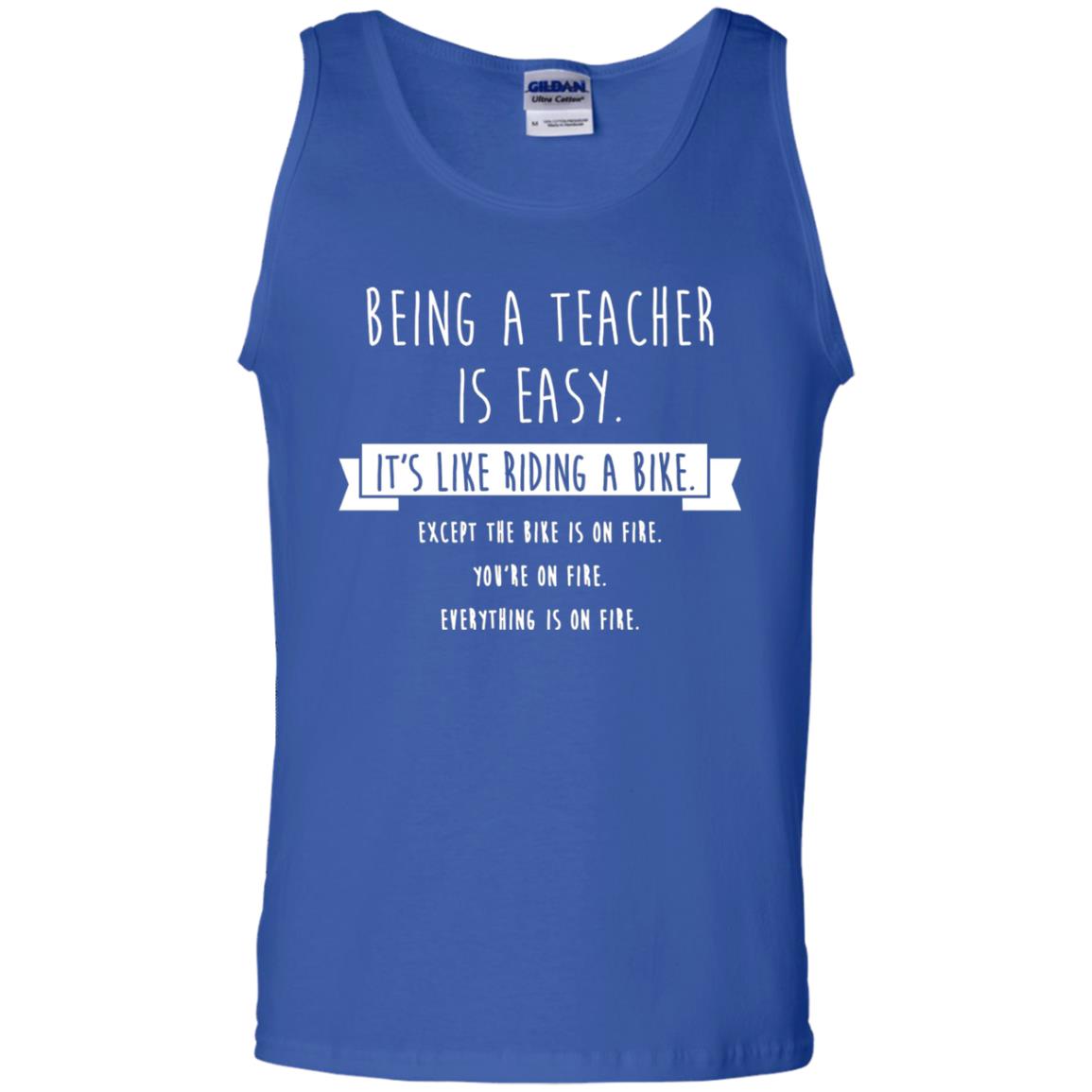 Being A Teacher Is Easy Funny Sarcastic T-shirt Royal