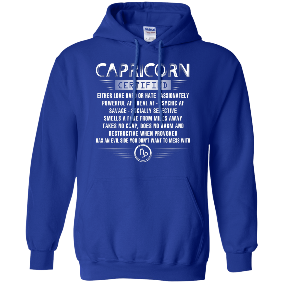 Sagittarius Certified Either Love Hard Or Hate Passionately Powerful Af T-shirt Royal