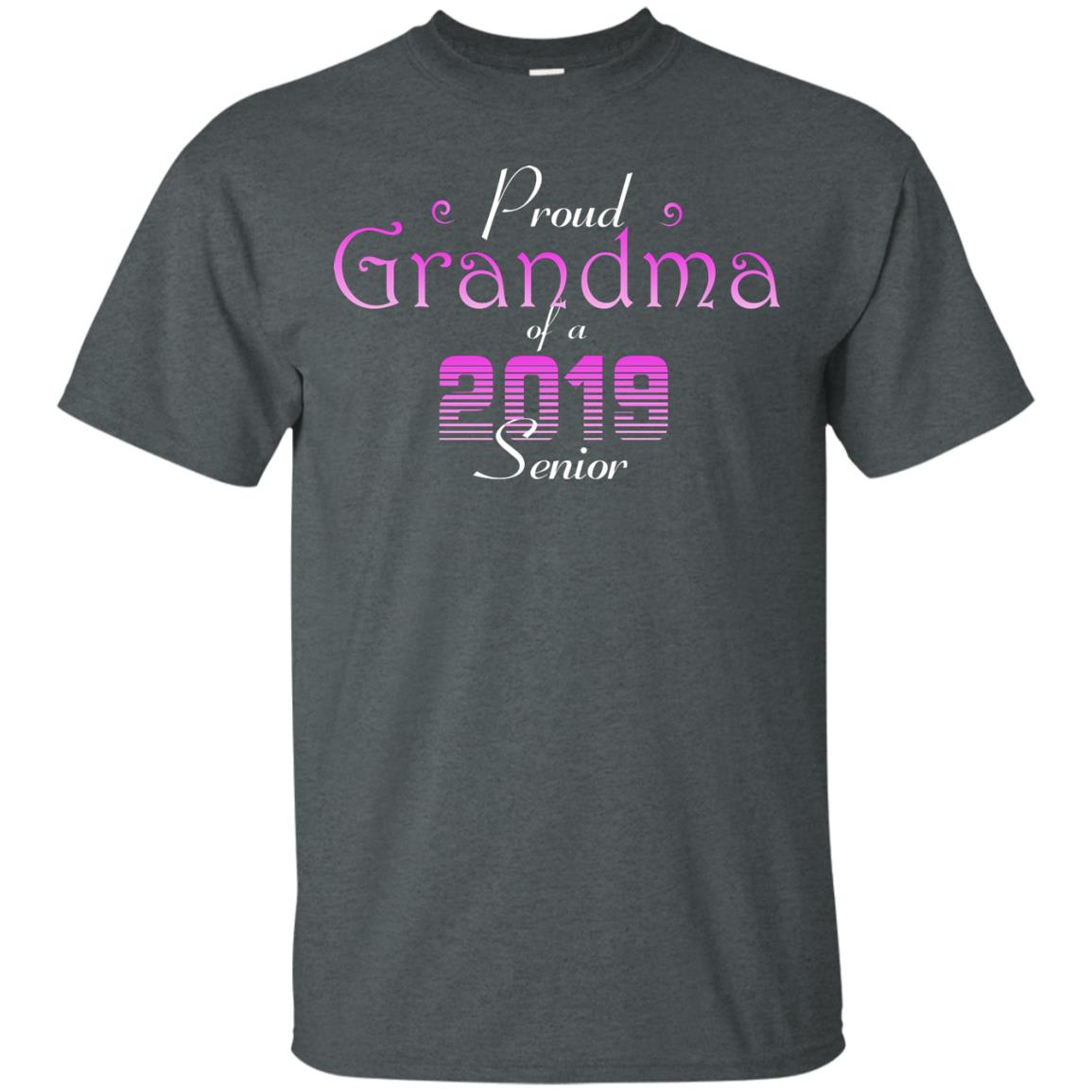 Proud Grandma Of 2019 Senior Grandmom Shirt Dark Heather