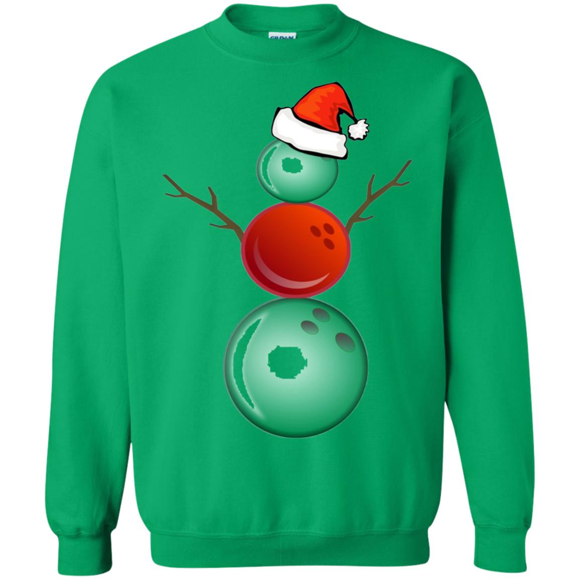 Funny Christmas Shirts Bowling Snowman Irish Green