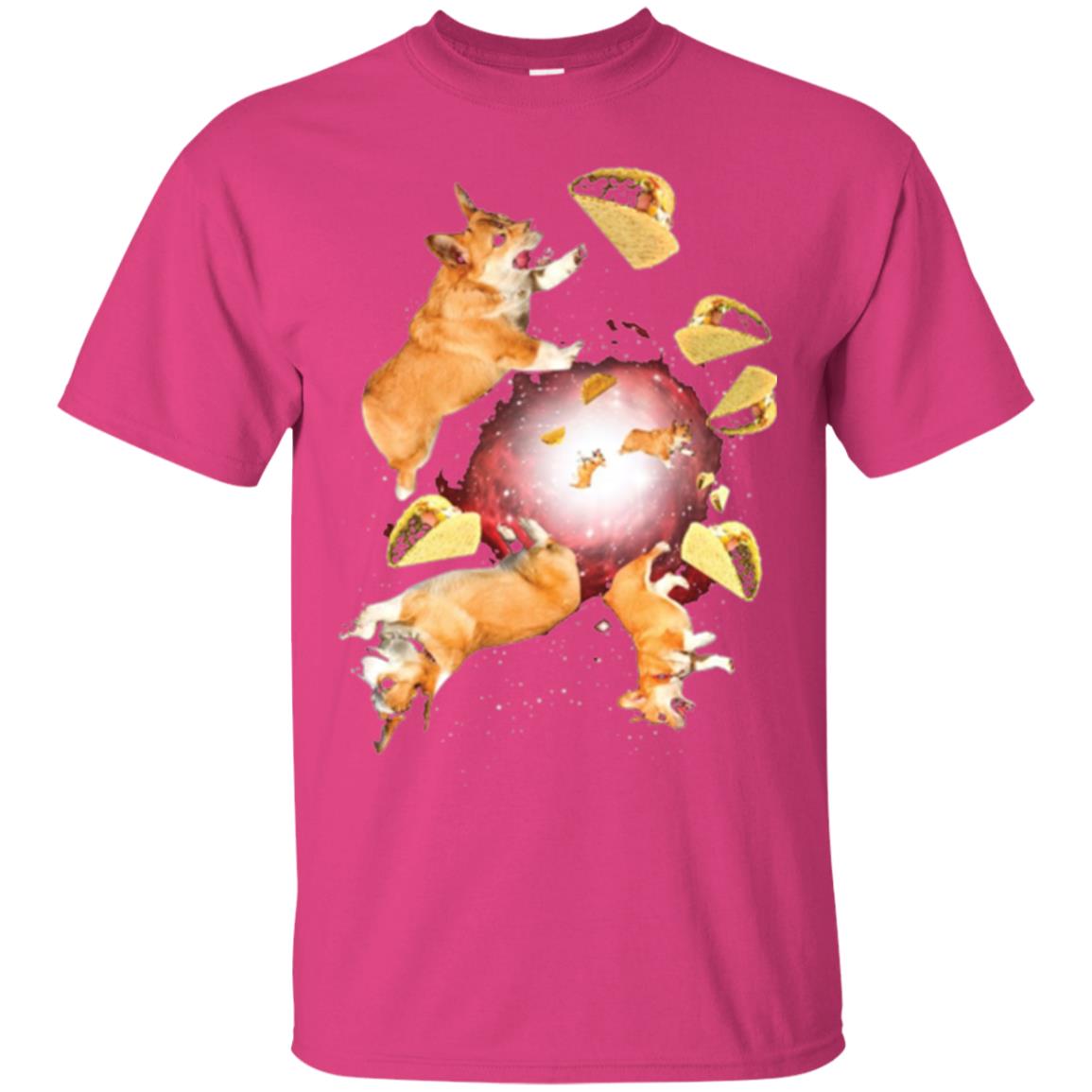 Corgi Love Tacos T-shirt Heliconia