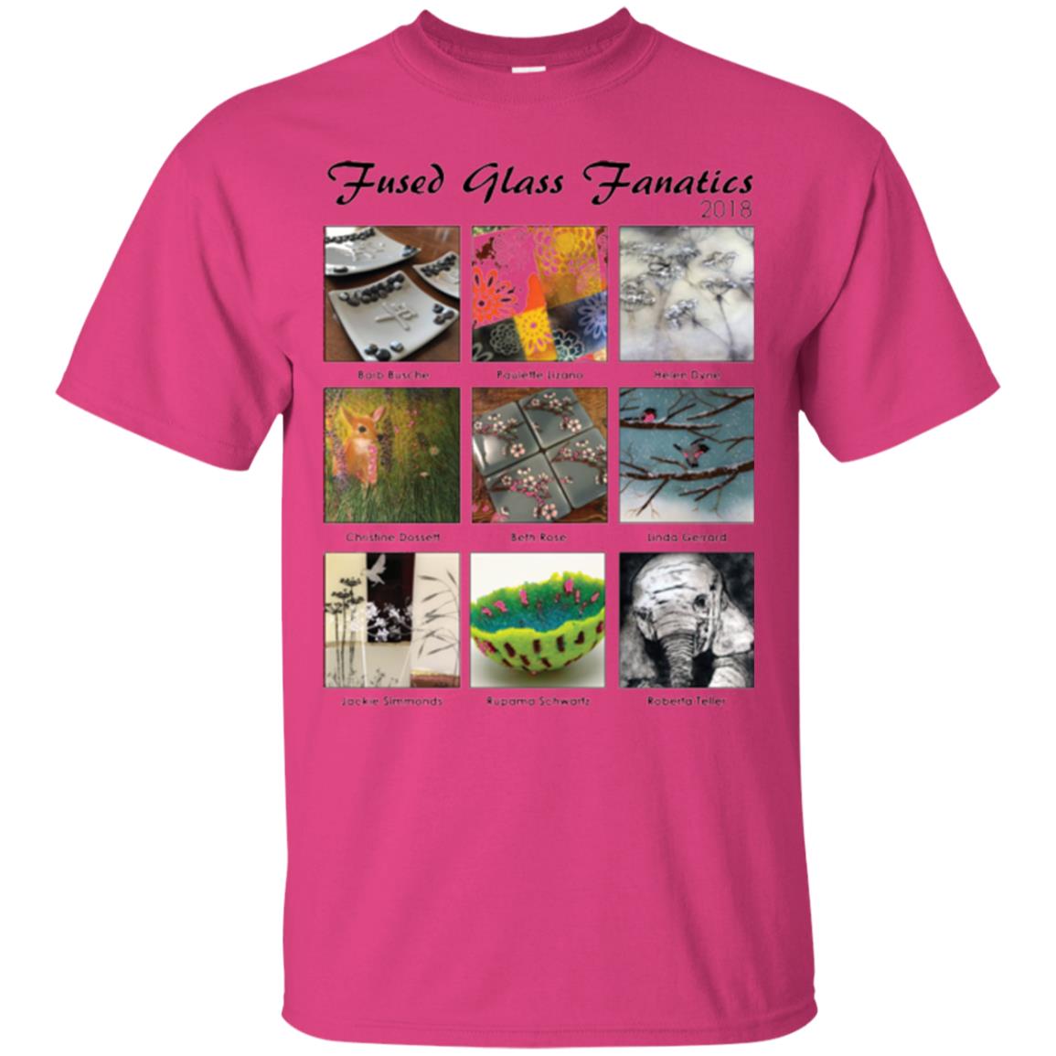 Commemorative T-shirt Fused Glass Fanatics 2018 Heliconia