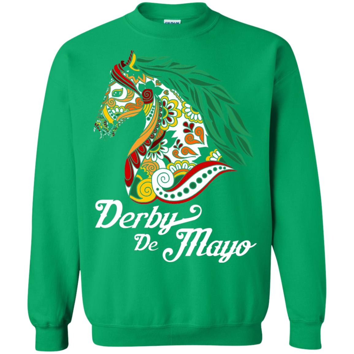 Derby Cinco De Mayo Floral Horse Race T-shirt Irish Green