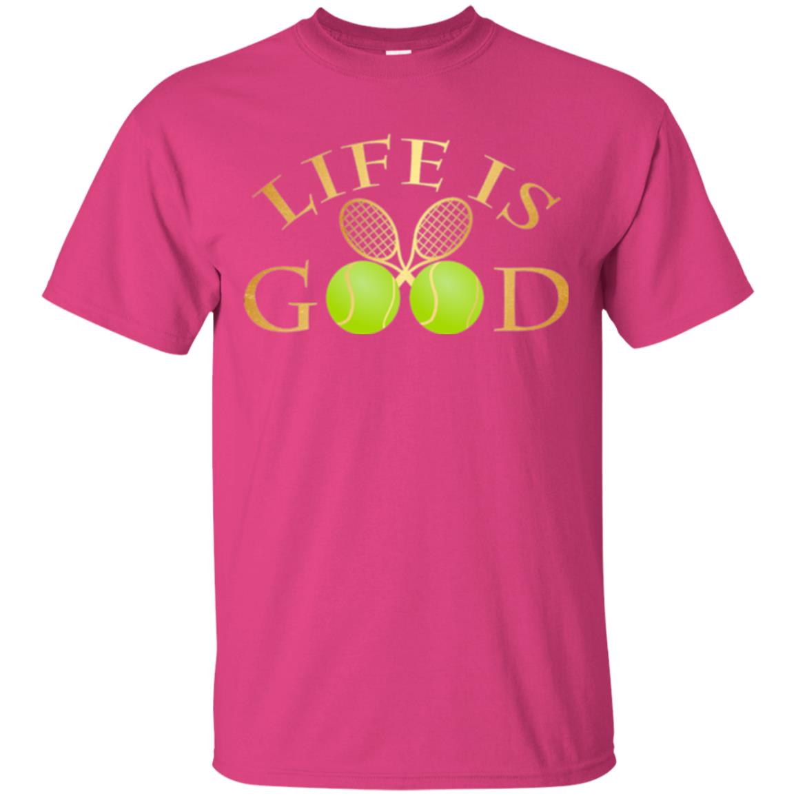 Tennis Lovers T-shirt Life Is Good Heliconia