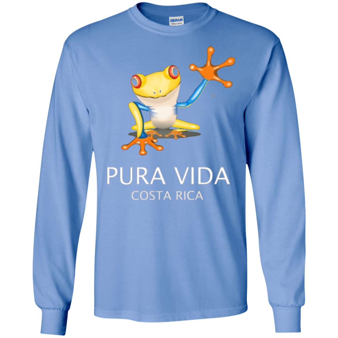 Tree Frog T-shirt Pura Vida Costa Rica T-shirt Carolina Blue