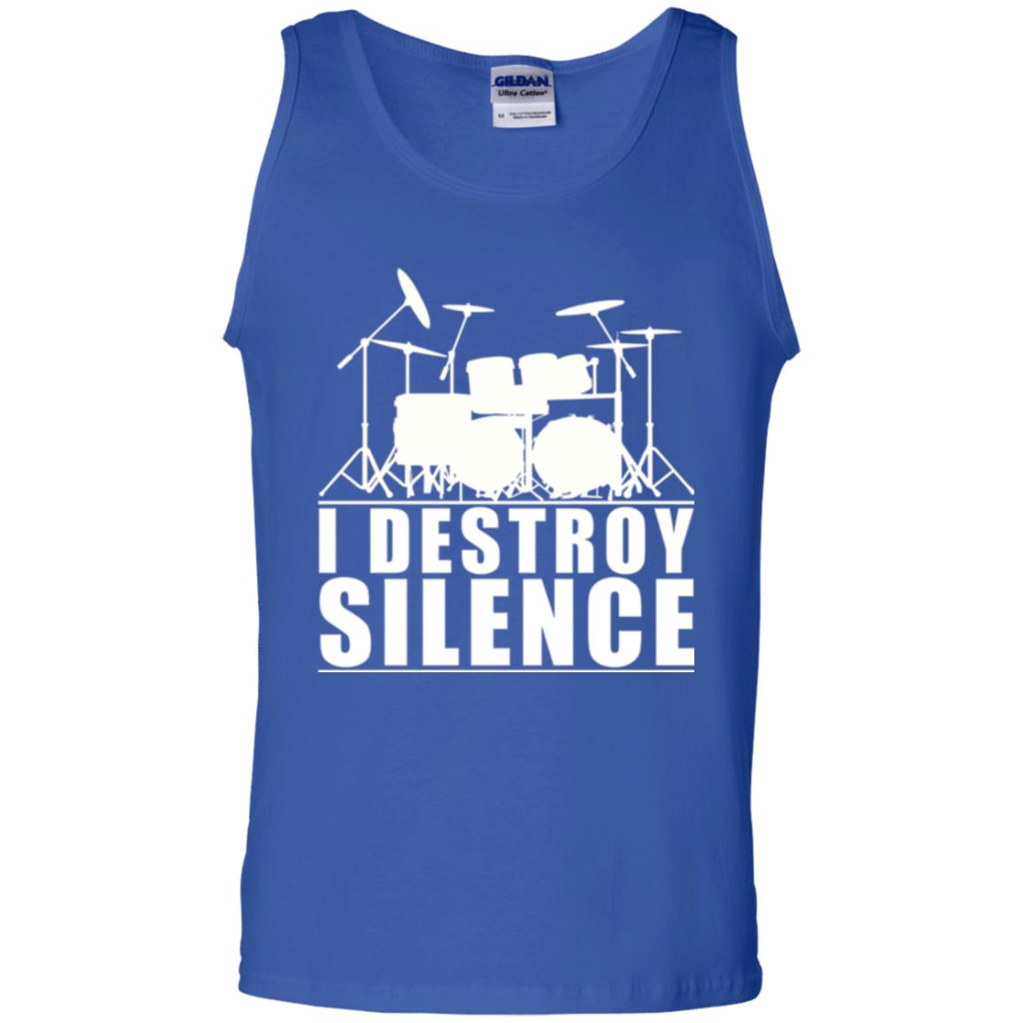 Drums Lover T-shirt I Destroy Silence Royal