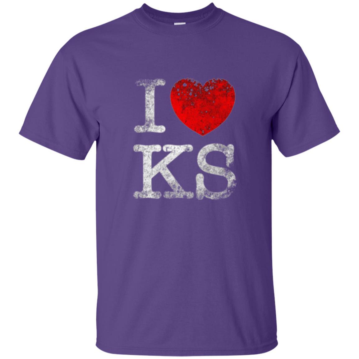 I Love Kansas T-shirt Purple