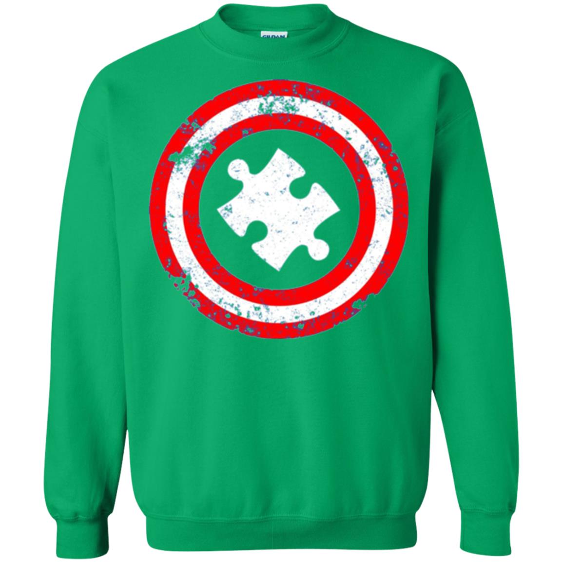 Captain Autism Superhero T-shirt Autism Awareness Irish Green