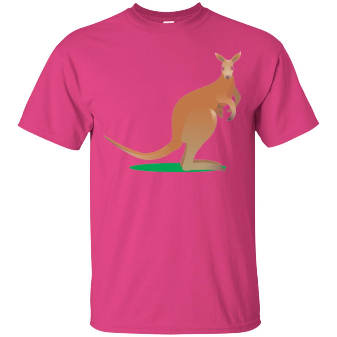 Mom Baby Kangaroo In Pouch Joey T-shirt Heliconia