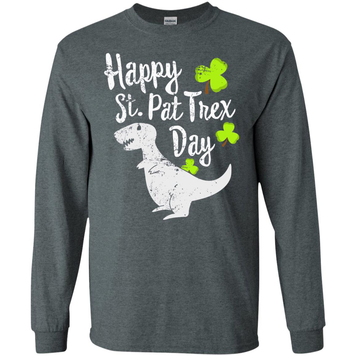 Pat T-rex Cute Stain Patricks Shirt Dark Heather