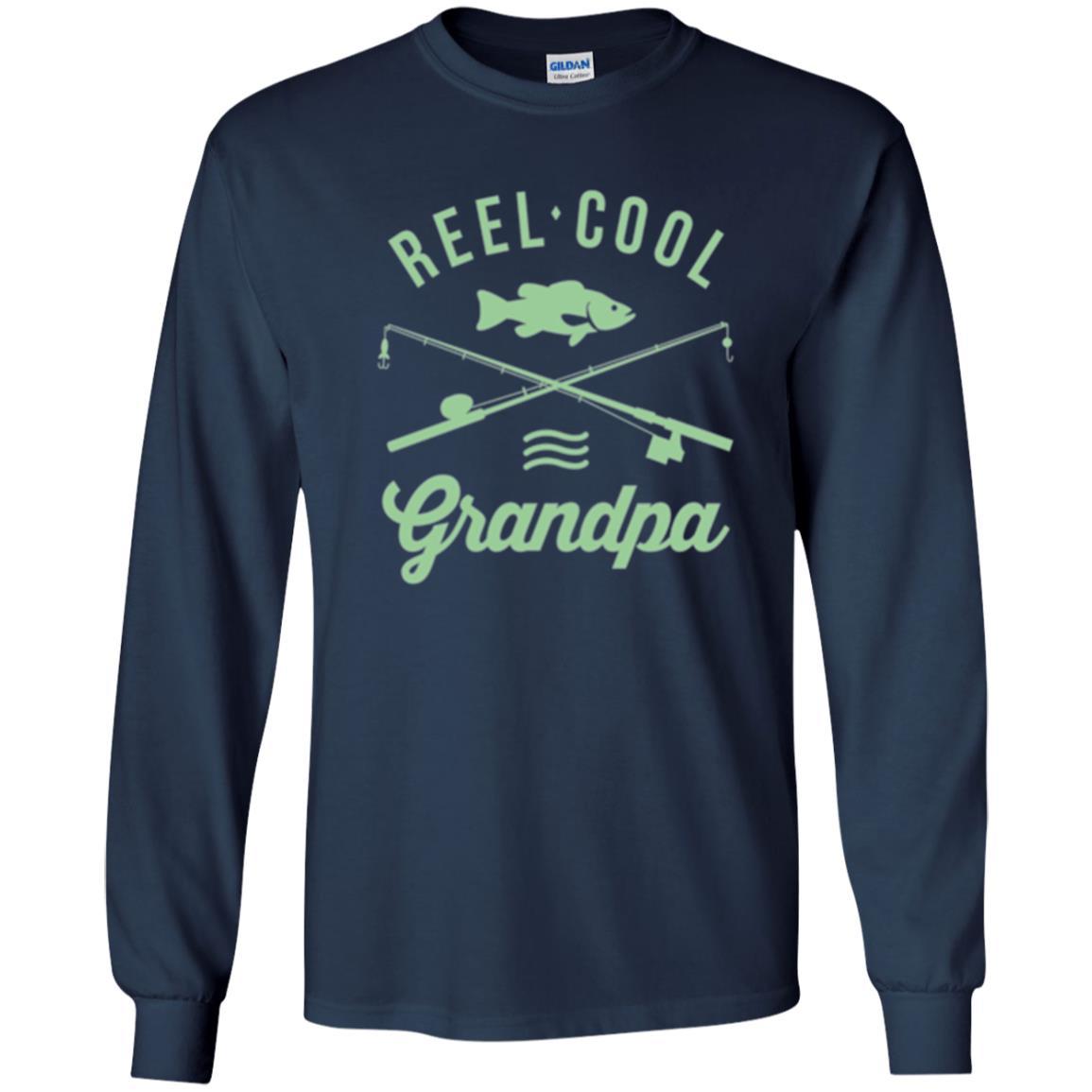Fisherman T-shirt Retired Grandpa Reel Cool Navy
