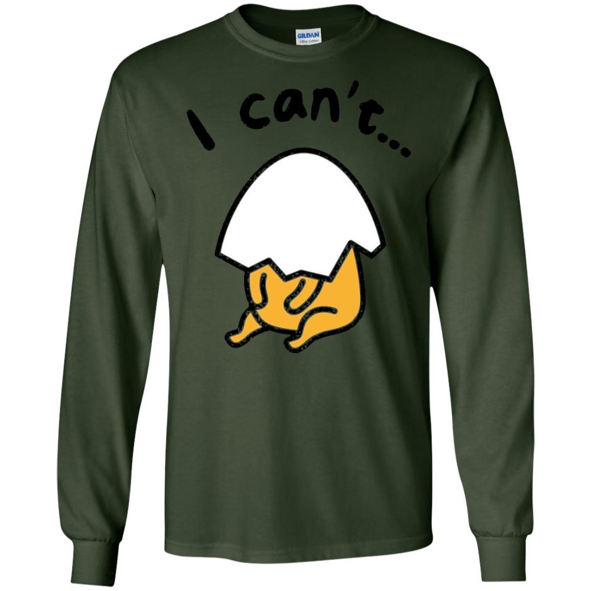 Film T-shirt Gudetama Lazy Egg I Can't Forest Green