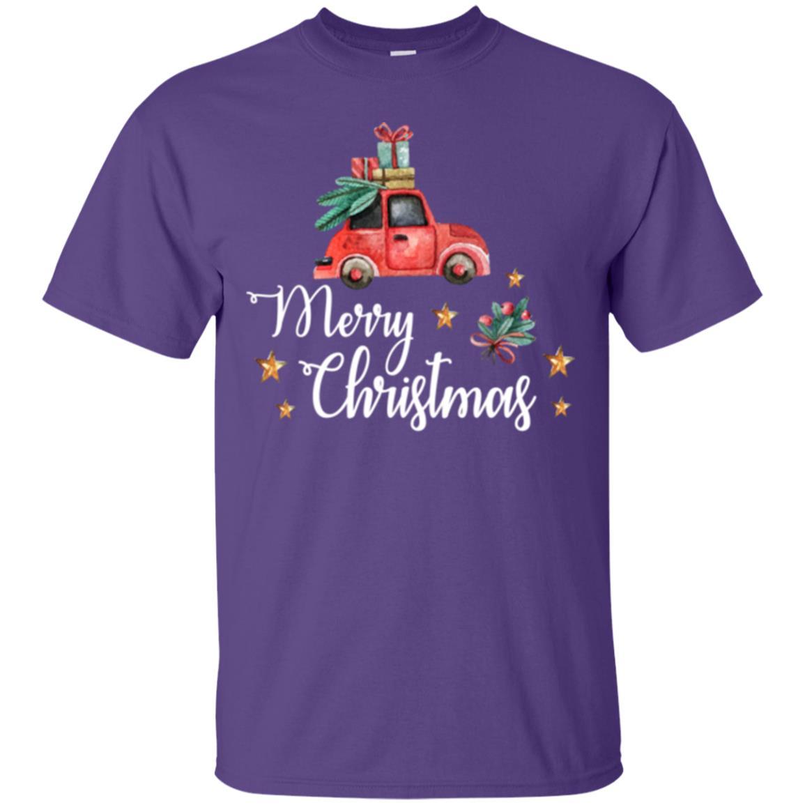 Car Lover T-shirt Merry Christmas T-shirt Purple
