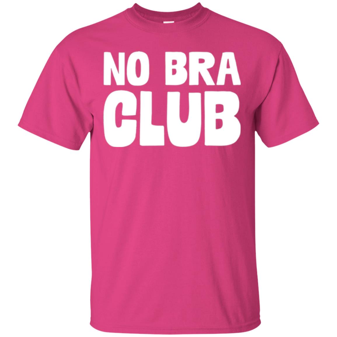 No Bra Club T-shirt Funny Feminist Women No Bra Heliconia