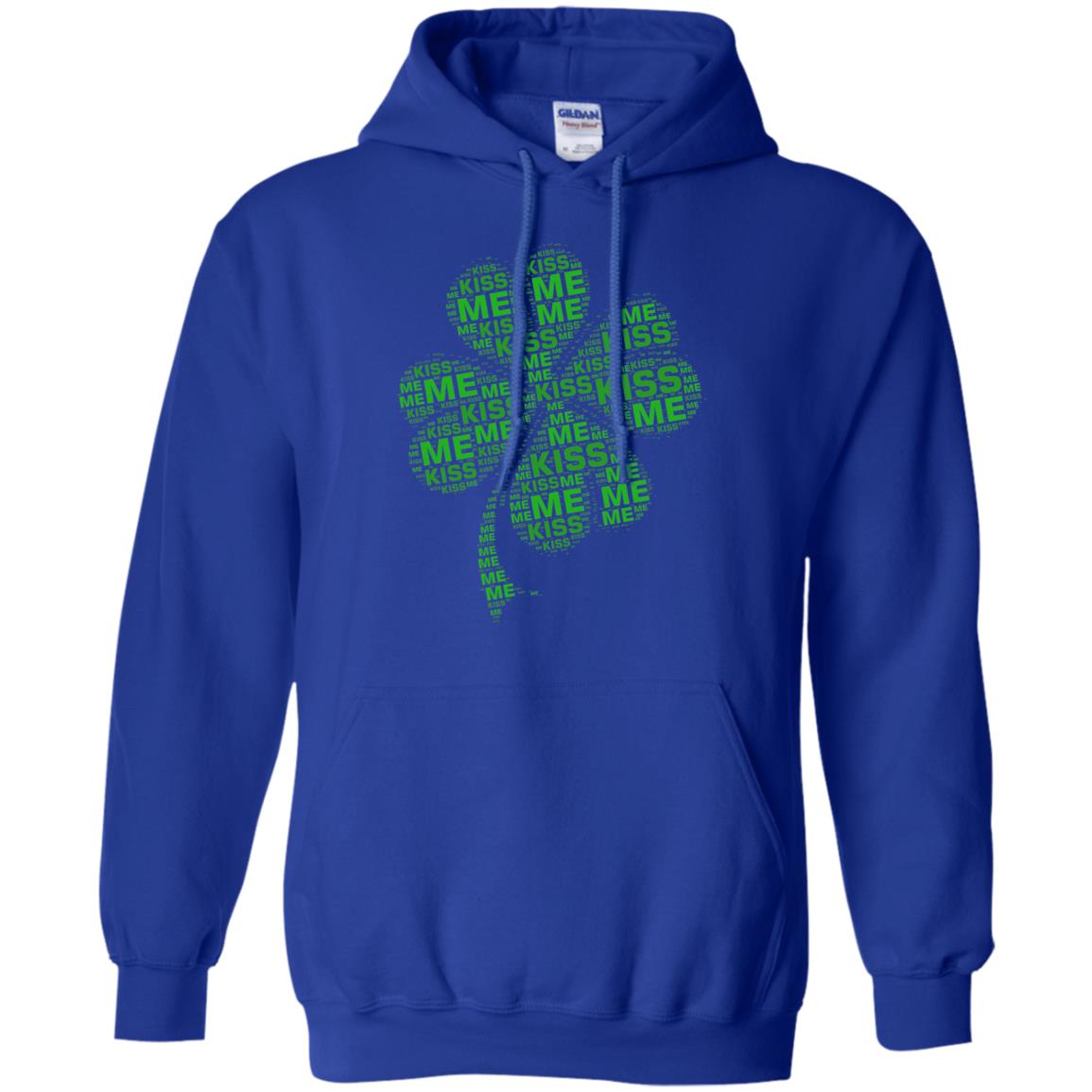 4 Leaf Clover Kiss Me Fun St. Patrick_s Day T-shirt Royal