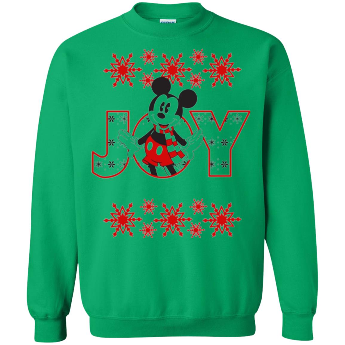 Christmas T-shirt Disney Mickey Mouse Joy Irish Green