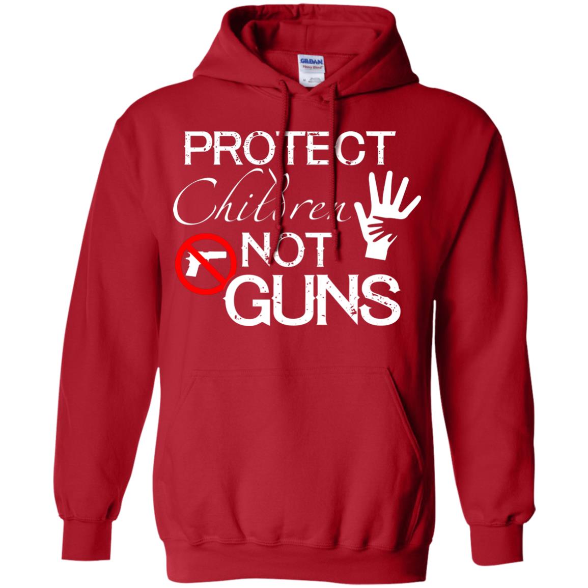 Anti Gun T-shirt Protect Children Not Gun Red