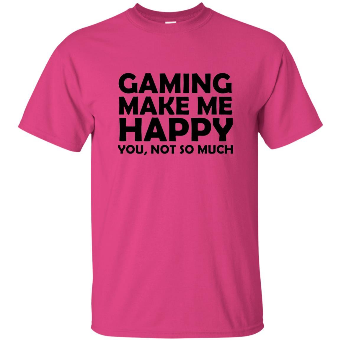 Gaming T-Shirt Gaming Makes Me Happy You Not So Much Heliconia