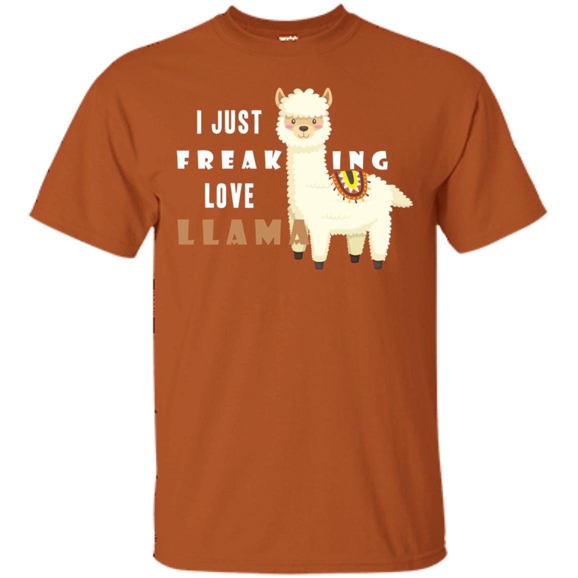 I Just Freaking Love Llama Shirt Texas Orange
