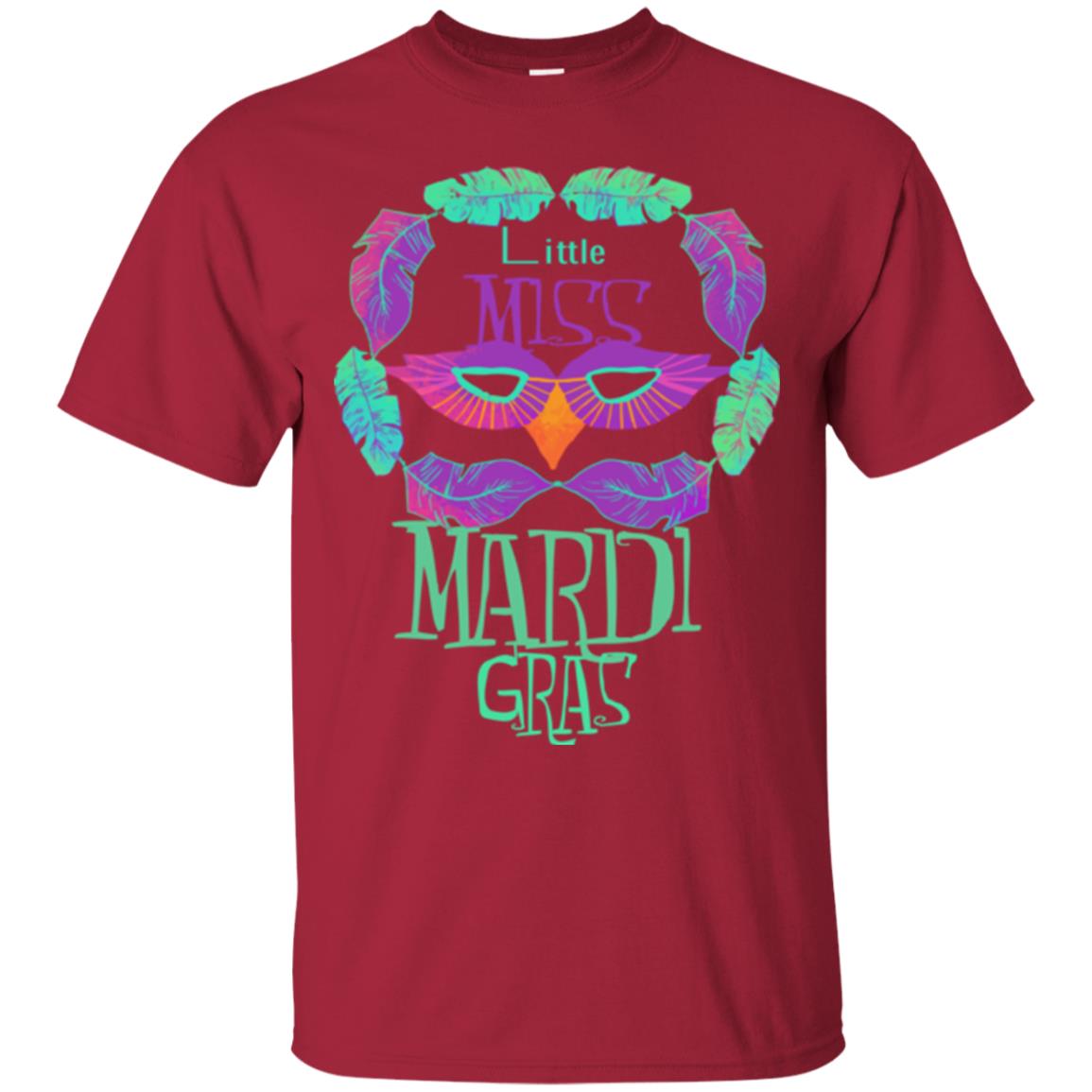 Mardi Gras T-shirt Little Miss Mardi Gras Cardinal