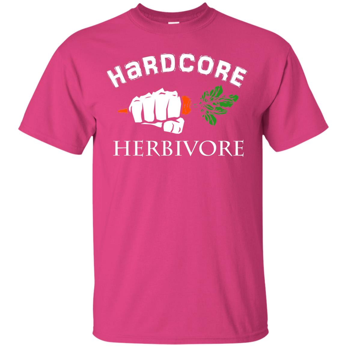 Hardcore Herbivore Vegetarians T-shirt Heliconia