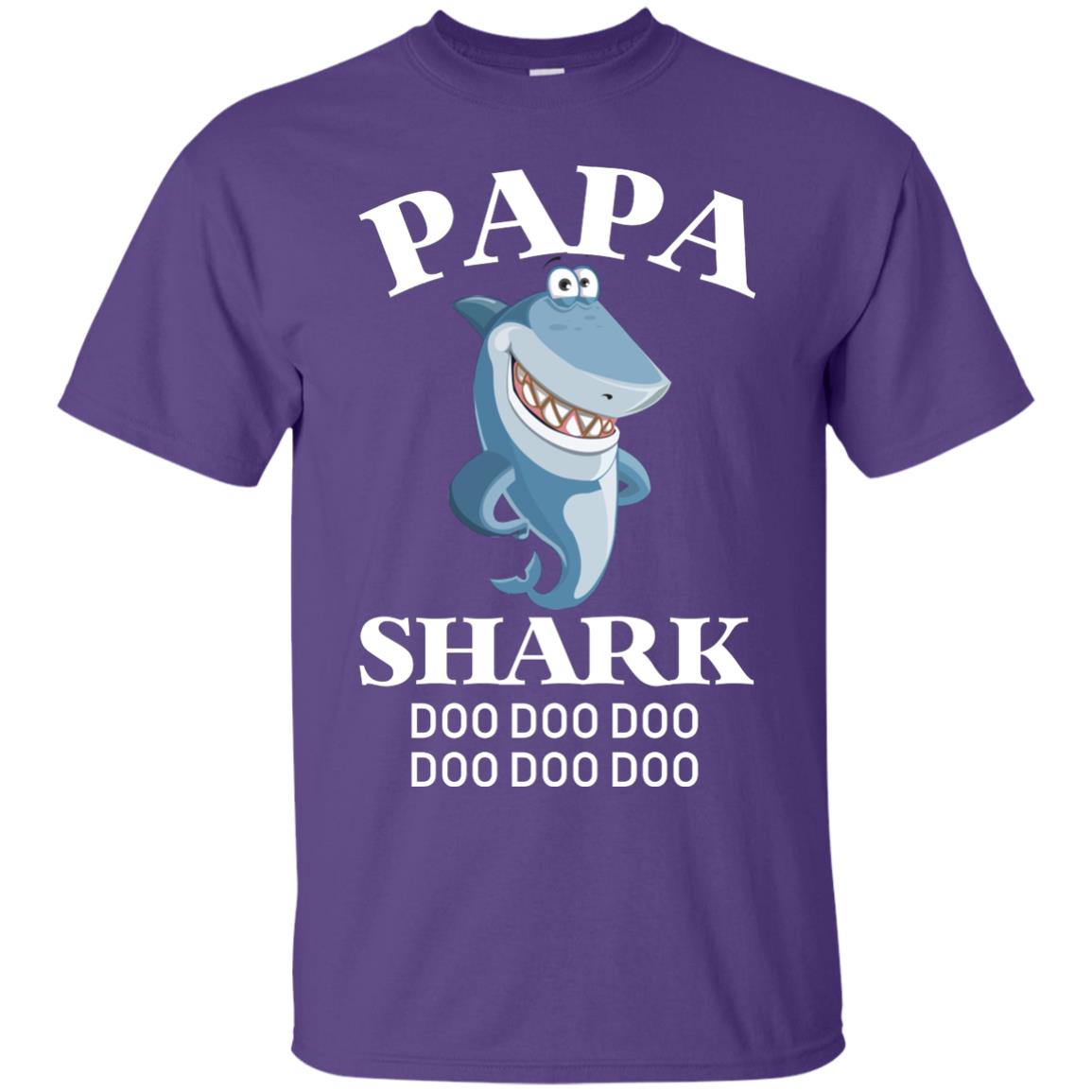 Papa Shark Family Shark Shirt Purple